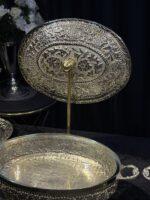 Oval cutwork silver brass - Image 2