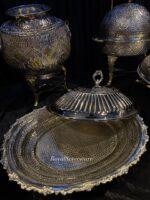 Silver brass scalloped dish - Image 2