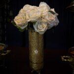 Arabesque brass vase